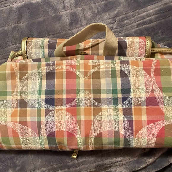 Coach Daisy Poppy Plaid Backpack Retired!! - Picture 3 of 16